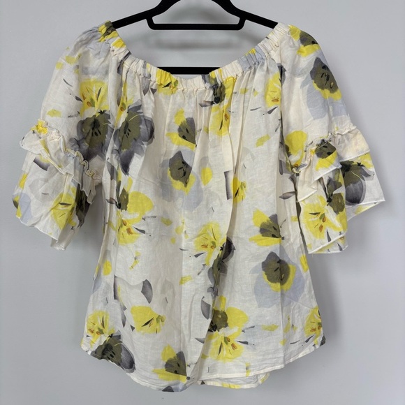 Hester & Orchard Linen Blend Short Sleeve Top Size M - Picture 1 of 6